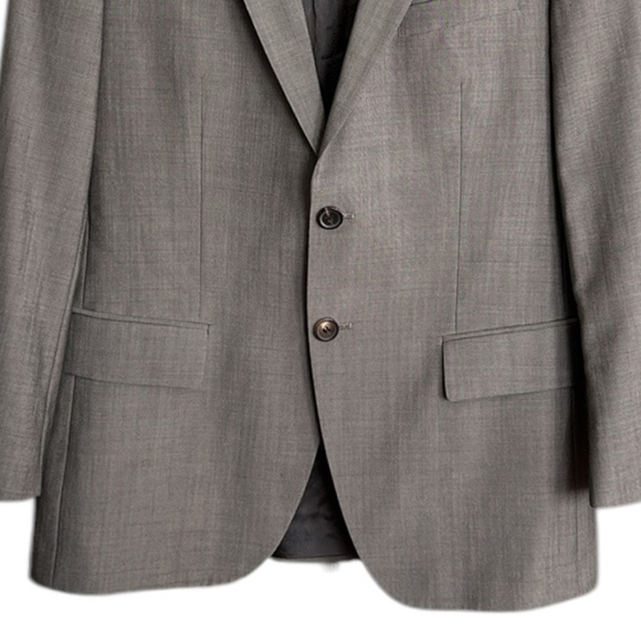 HUGO BOSS Aamon Hago Sport Coat Blazer Jacket Gray Wool Mohair Career, Size 36S - Picture 3 of 13